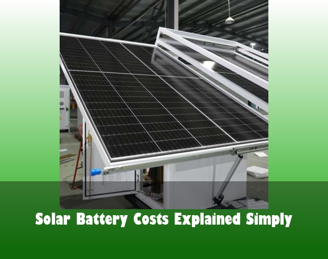 Solar Battery Costs Explained Simply